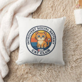 Coussin Batterie sociale d'introverti Chat Mignon Kitty De (Couverture)