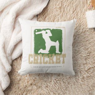 Coussin Batteur de cricket Joueur Vintage