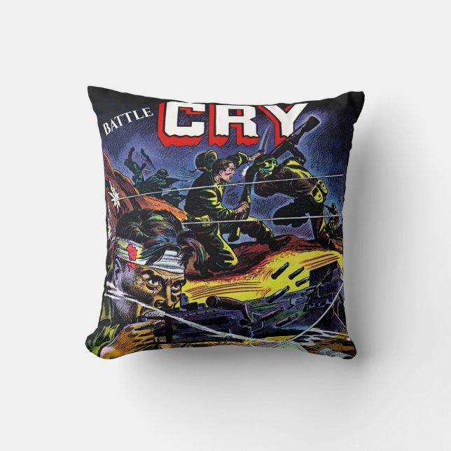Coussin Battle Cry 07 War Vintage Comics (Recto)