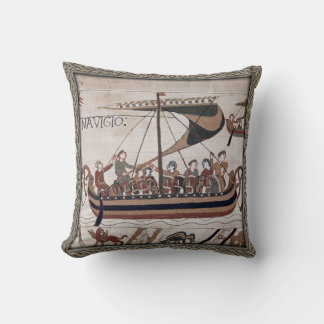 Coussin Bayeux Tapisserie Norman Warship Jeter l'oreiller