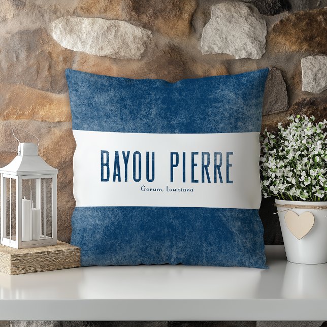 Coussin Bayou Pierre Louisiane aspect denim (Créateur téléchargé)