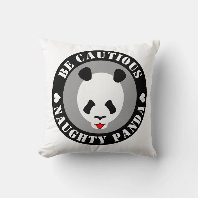 Coussin Be cautious Naught Panda (Recto)