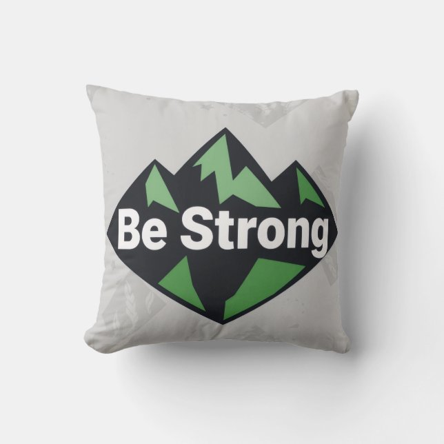 Coussin Be Strong Geometric (Recto)