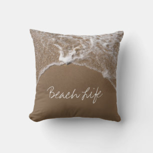 Coussin Beach Life Citations Vagues Sandy Ocean Water Pitt