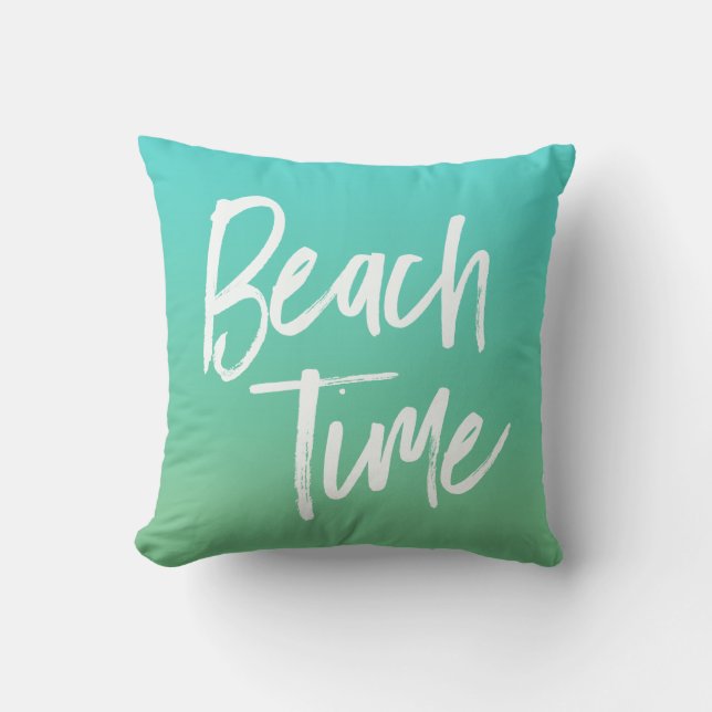 Coussin Beach Time Turquoise Ombre (Recto)