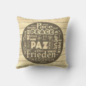 coussin Beachcomber, la paix dans plusieurs langue (Verso)