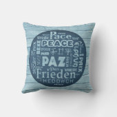 Coussin Beachcomber, paix dans plusieurs langues (Verso)