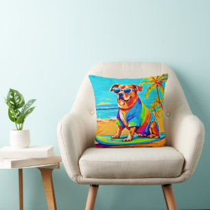 Coussin Beachside Pup : Charme de surf