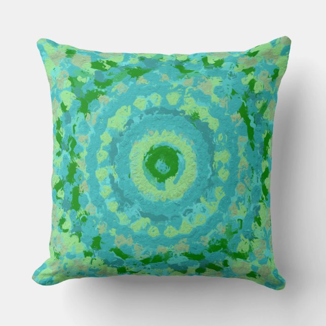Coussin Beachy Blue and Green Clay Art 6096 (Recto)