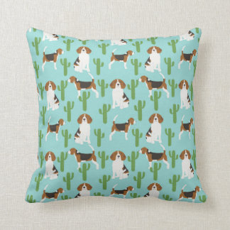 coussin Beagle du désert de cactus du sud-ouest