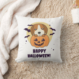Coussin Beagle En Chiens Doux Citrouilles Bonne Halloween
