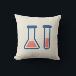 Coussin Beaker & Test Tube Science Themed<br><div class="desc">Coussin avec un dessin mignon d'un tube d'essai et bécher. Parfait pour les types scientifiques.</div>