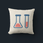 Coussin Beaker & Test Tube Science Themed<br><div class="desc">Coussin avec un dessin mignon d'un tube d'essai et bécher. Parfait pour les types scientifiques.</div>