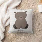 Coussin Bear Cube Gris Bois (Couverture)