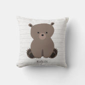 Coussin Bear Cube Gris Bois (Recto)