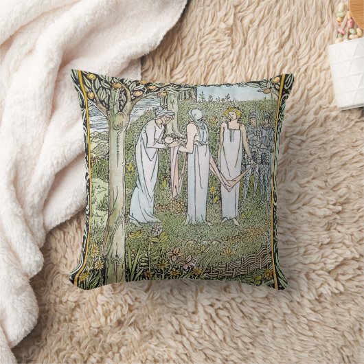 Coussin Beardsley : Morte D'Arthur (Couverture)