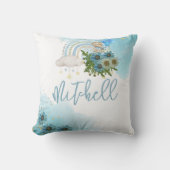 Coussin Beary Boho Rainbow Blue Balloon Personnaliser (Recto)