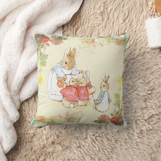 Coussin Beatrix Potter, Mère Bunny, Baby shower. (Couverture)