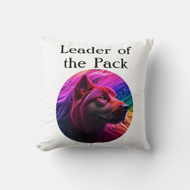 Coussin Beau art de chien coloré (Recto)