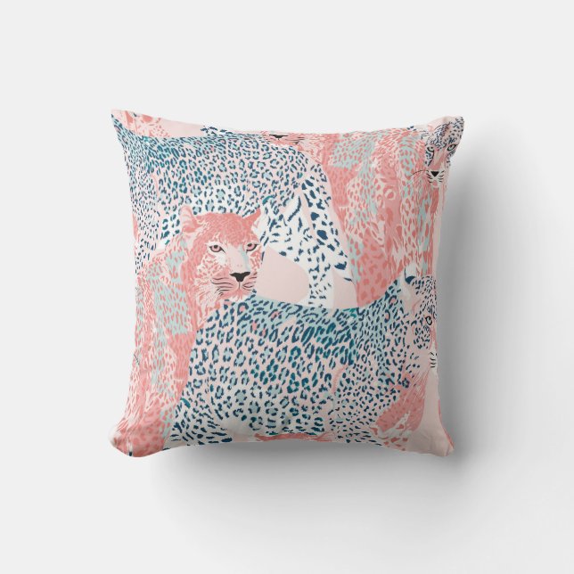 Coussin Beau art Leopard sans couture motif, abstrait un (Recto)