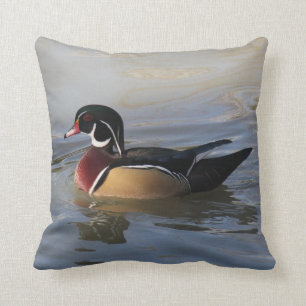 Coussin Beau carreau de canard de mandarine