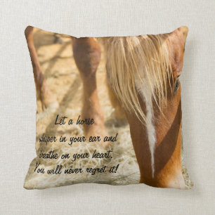 Coussin Beau Cheval avec Citation inspirante