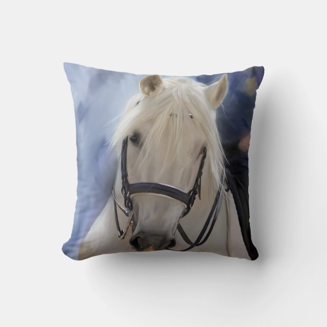 Coussin Beau Cheval Blanc (Recto)