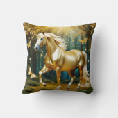 Coussin Beau cheval d'or, imaginaire art (Verso)