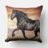 Coussin Beau Cheval Noir (Recto)