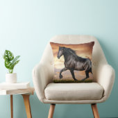 Coussin Beau Cheval Noir (Chaise)