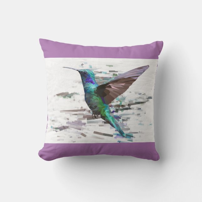 Coussin Beau Colibri Dans L'Oreiller À Vent (Recto)