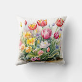 Coussin Beau coton à fleurs (Verso)