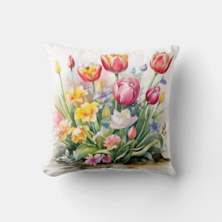 Coussin Beau coton à fleurs