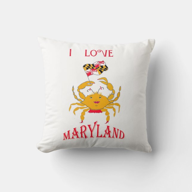 Coussin Beau crabe dans le Maryland (Recto)