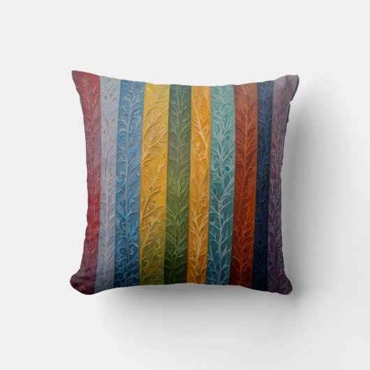 Coussin Beau cristal de glace multicolore plissé (Recto)