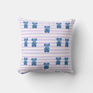 Coussin Beau éléphant bleu bébé