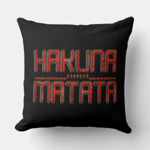 Coussin Beau Extraordinaire Embossé Rouge Hakuna Matata Te