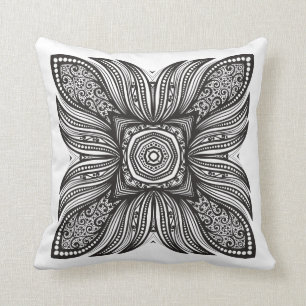 Coussin Beau griffonnage de carré de décor