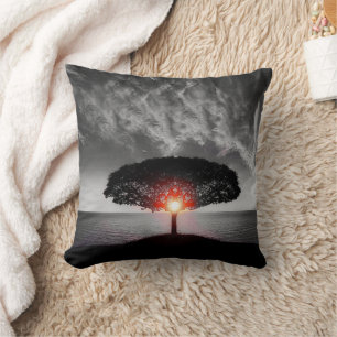 Coussin Beau lever de soleil couchant