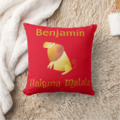 Coussin Beau Lion Hakuna Matata (Couverture)