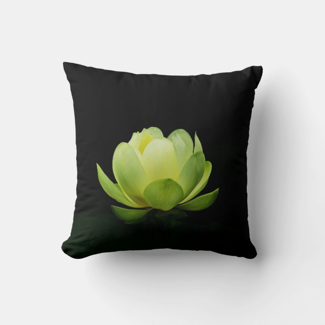 Coussin Beau Lotus Vert, Zen (Recto)