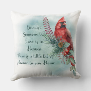 Coussin Beau Mémorial/Inspirationnel/Cardinal