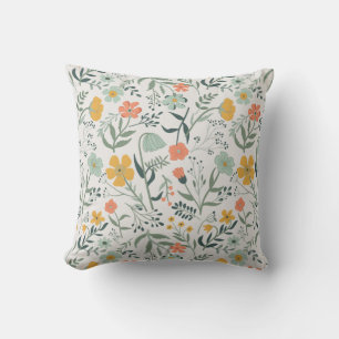 Coussin Beau motif botanique floral