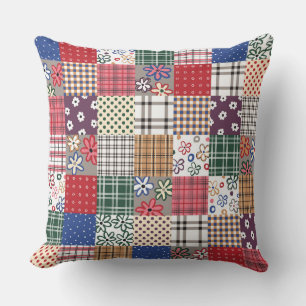 Coussin Beau Motif de surface composée multicolore