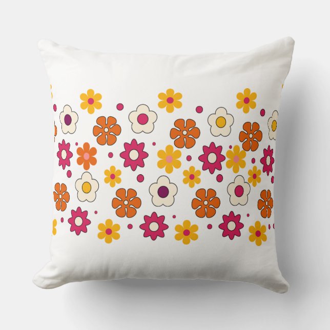 Coussin Beau motif floral (Recto)