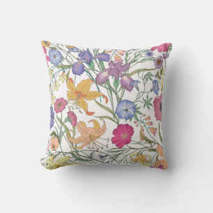 Coussin Beau motif floral transparent. illustr