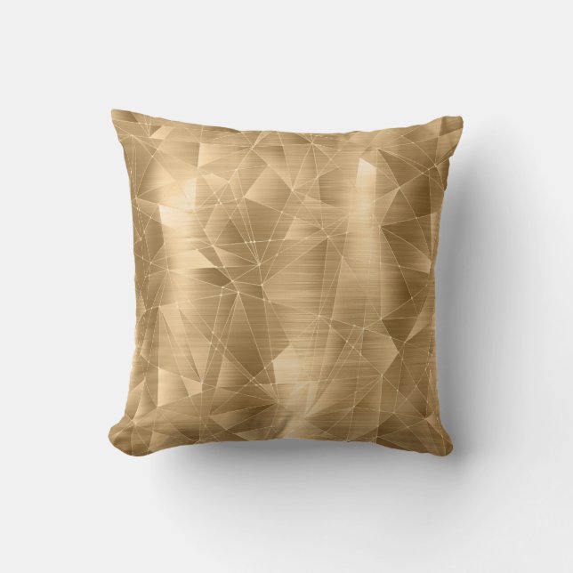 Coussin Beau Motif géométrique Luxury Gold (Recto)