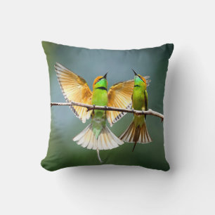 Coussin Beau Motmot Bird sur Branche
