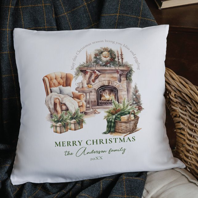 Coussin Beau Noël cosy Personnalisé (Créateur téléchargé)