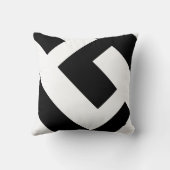 Coussin Beau noir et blanc moderne (Verso)
